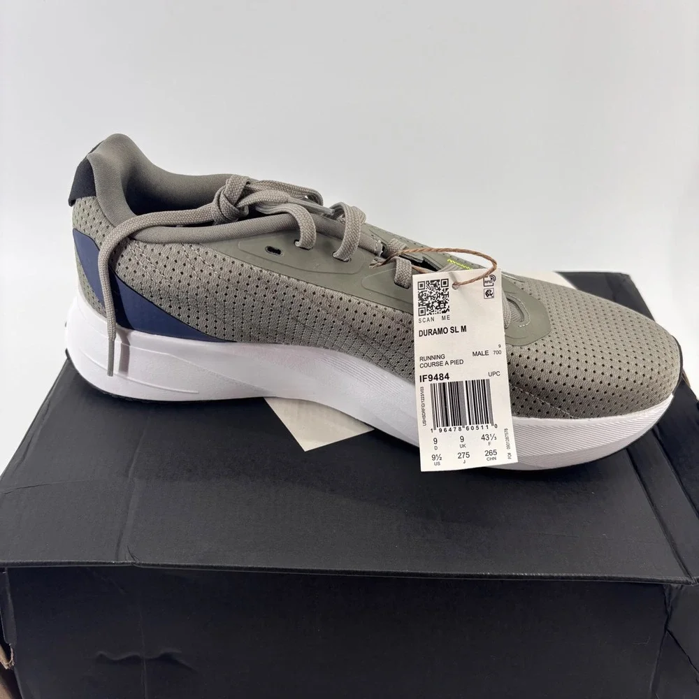 Adidas Duramo SL M Running Shoes Mens 9.5 Olive Grey IF9484 New Lightmotion